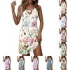 Women's Fashionable Casual Floral Print Round Neck Sleeveless Dress