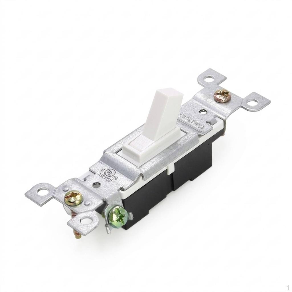Double Rocker Switch UL Listed with Wall Plate 120277V for Electricians, Homeowners,