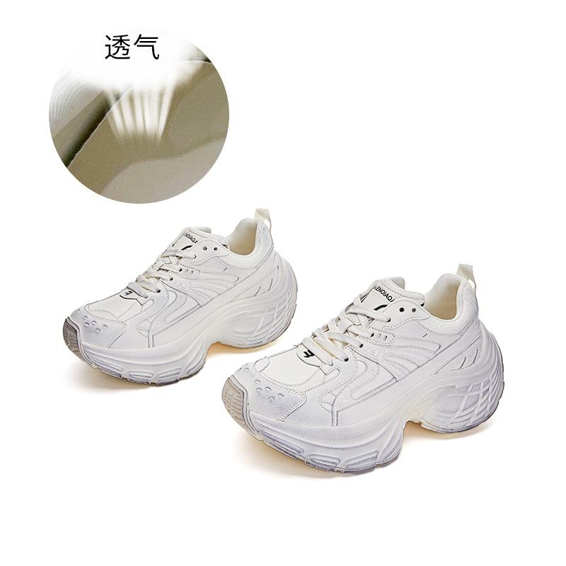 Absorbent sole dad shoes women's 2025 spring new old polished sports shoes platform casual shoes versatile shoes children