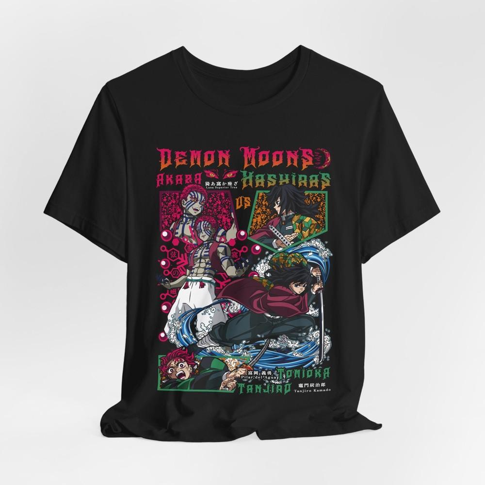 Demon Moons Graphic T-Shirt Tee Tops - Unisex Jersey Short Sleeve Shirt, Anime