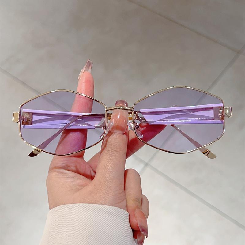 Vintage Polygon Rim Sunglasses Men New In Outdoor Casual Shades Women Stylish Retro Luxury Brand Design Sun Glasses