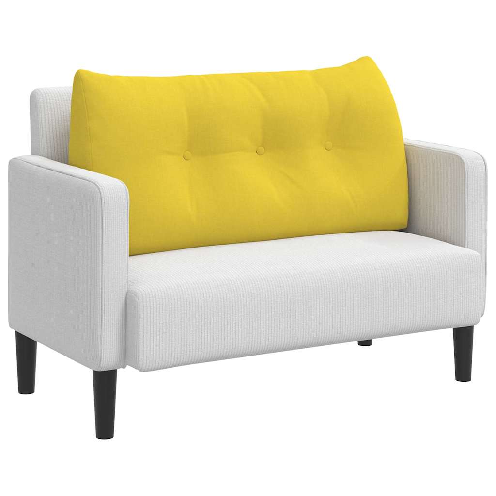 Back Cushion Light Yellow 100 x 24 x 50 cm Fabric