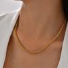Trendy Mesh Bead Chain Necklace for Women,18K Gold Plated Stainless Steel Hollow Necklaces,Waterproof Jewelry Gifts