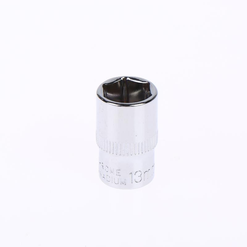 6-24Mm 3/8 Short Hex Socket Mirror Polished Chrome-Plated Steel Hex Socket Wrench Head For Auto Repair Home Tool
