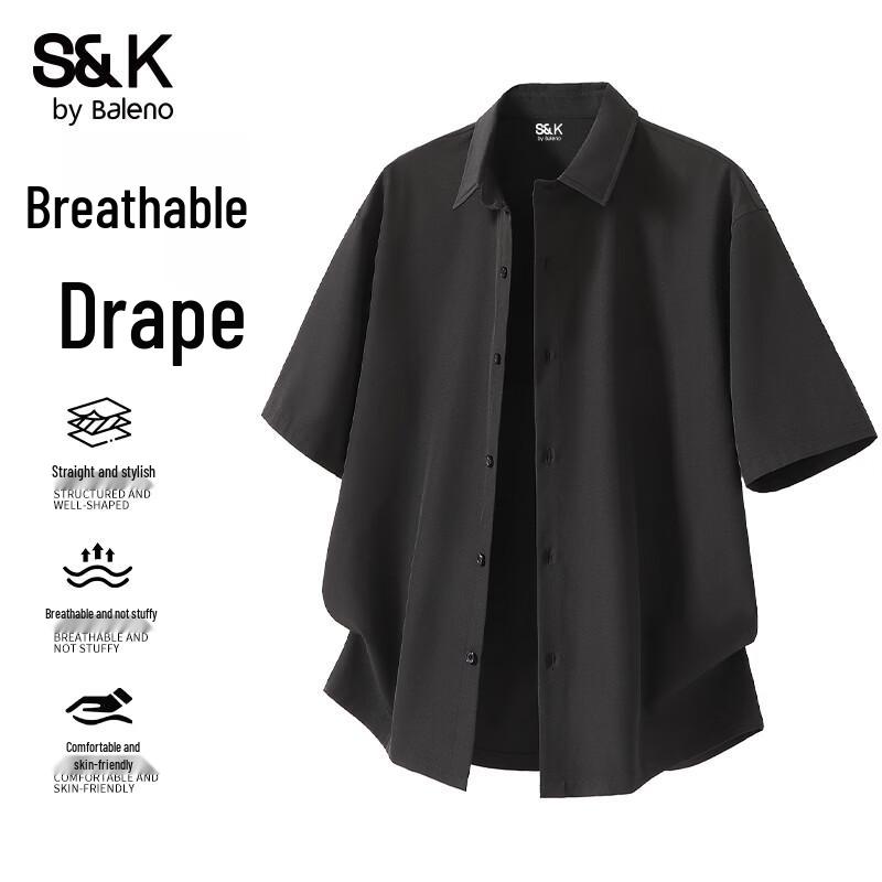 

Baleno S&K Series Men s Short Sleeve Lapel Shirt L