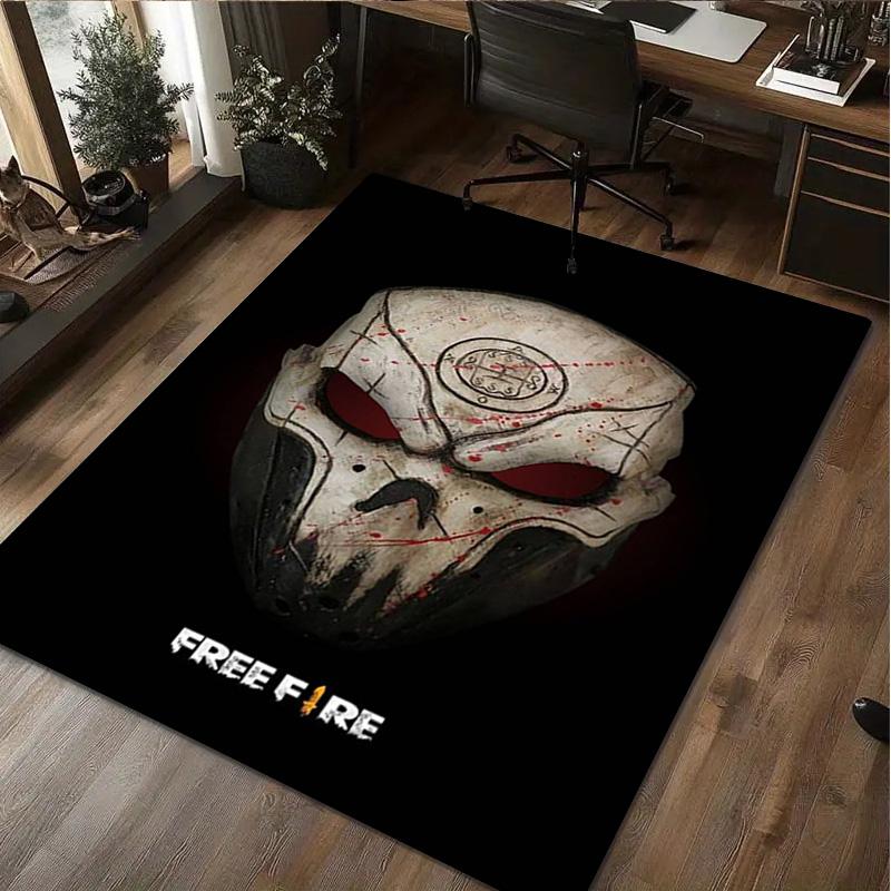 

1Pc Free Fire Print Rug - home decoration Carpet For Living Room Bedroom Flooring Computer Chair Area Rug 40x60cm( 15x23in )