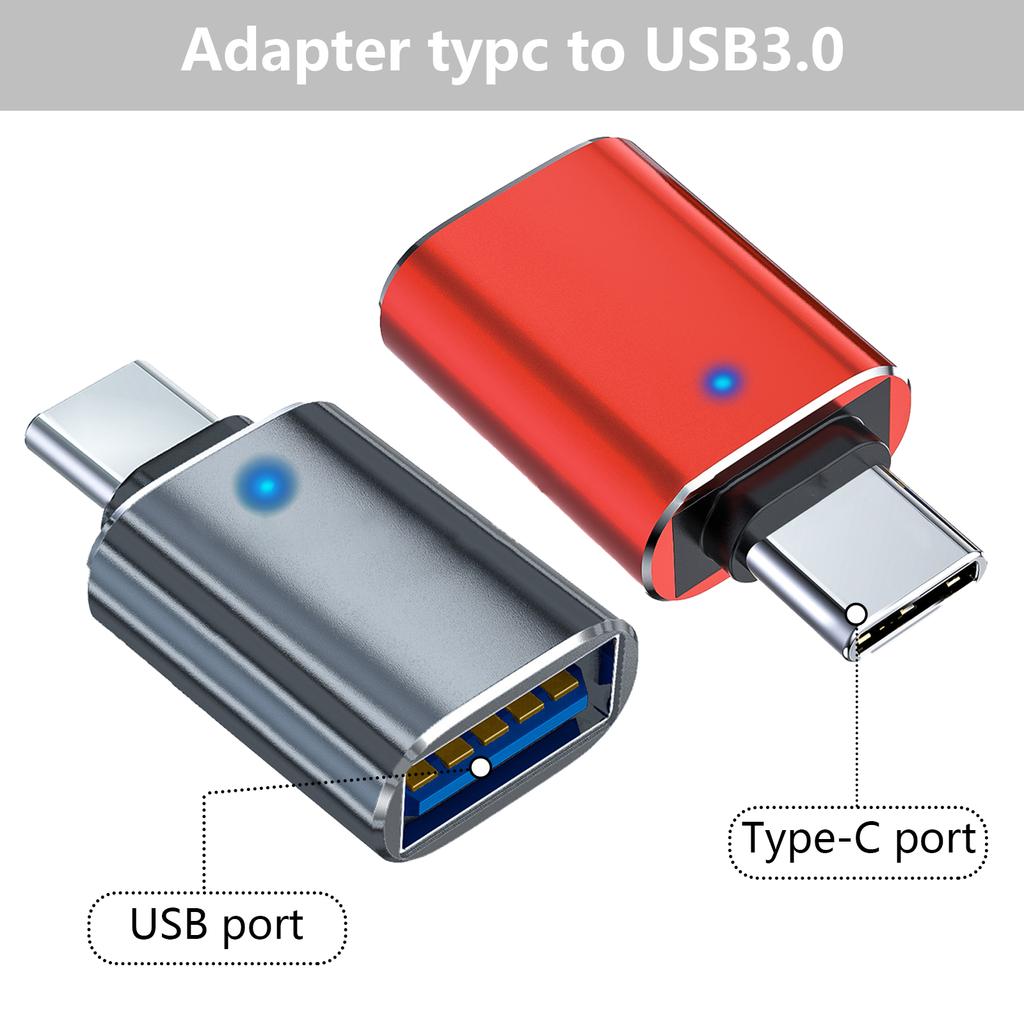Short USB C to USB Adapter USB Type C Female to USB3.0 Male Adapter Connectors OTG Adapter for Phone Laptops
