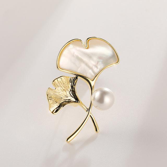 

Простая натуральная брошь в виде листа фритиллярии гингко, высококачественная роскошная брошь в виде листа, аксессуары для одежды