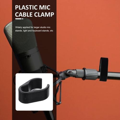 SEWACC Microphone Pole Clips, Microphone Holder Clips, Microphone Stand Clips, Plastic Microphone Clips, Microphone Boom Pole Microphone Accessories F