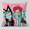 Pattern Psycho Cuties Cushion Cover Short Plush Cushion Cover Double Sided Print Washable Sofa Pillowcase Home Decor Gift