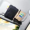 1Pc Inside Car Glasses Multi-Pocket Clip Holder Storage Card PU Leather Holde Bags Sunshade Bag Cars Storage