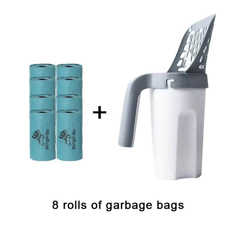 

Интегрированный набор совков для кошачьего туалета, большая емкость, съемная портативная лопата для кошачьих экскрементов, инструмент для уборки домашних животных