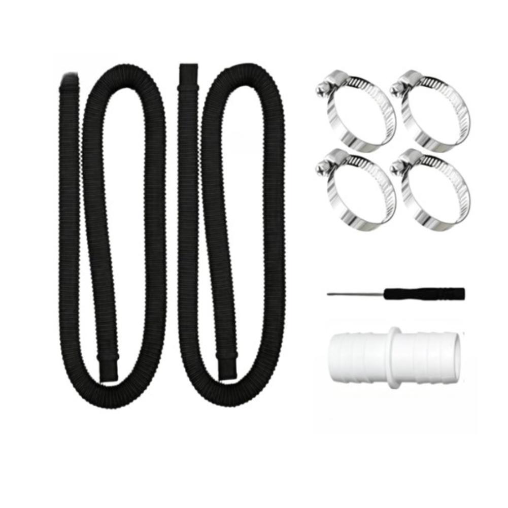 Deux tuyaux de piscine flexibles de 1,5 m avec pinces métalliques pour pompes de piscine de 300/330/530/1000 gallons Tuyau de remplacement pour pompe de piscine hors-sol