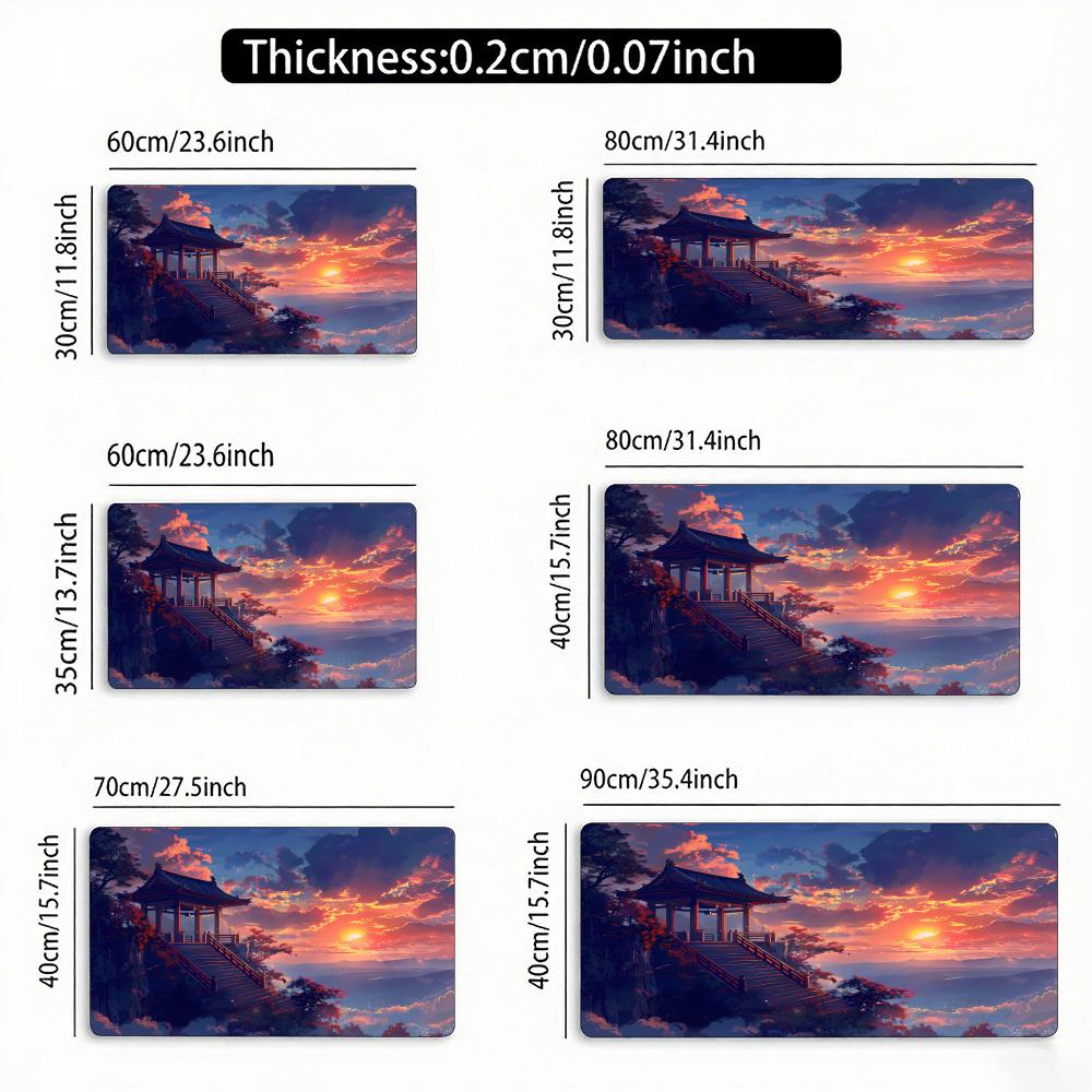 Sakura Mountain Landscape Mouse Pad Large Rubber Antislip PC Desk Accessories Mousepad for Offices and Gamer Keyboard Decor Mat