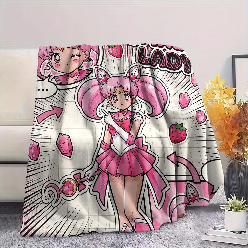 Sailor Moon Flannel Blanket, High Quality Comfortable for All Seasons, Home Decor, Warmth and Comfort