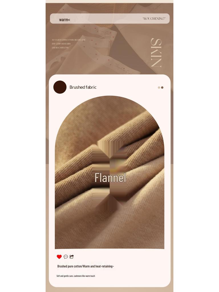 2025 Autumn/Winter Brushed Pure Cotton Mid-Waist Warmth Retention Girls' Briefs with Antibacterial Crotch