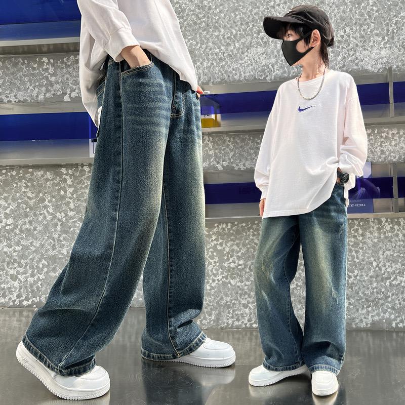 Boys' Spring and Autumn Jeans - 2025 New Stylish Straight-Leg Casual Pants