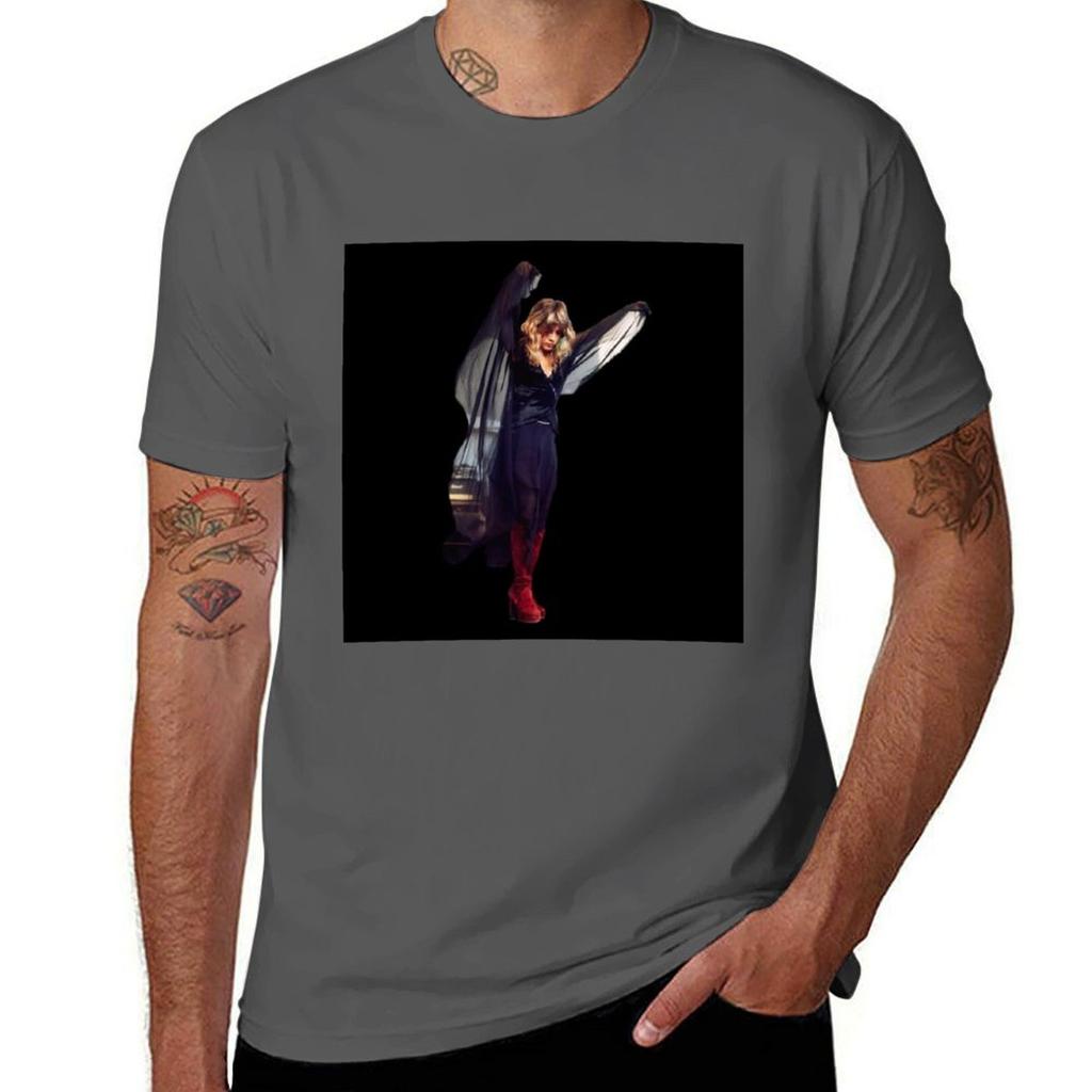 Stevie Nicks Black Background Version 4 Color Tshirt Work Duty Casual Tshirt
