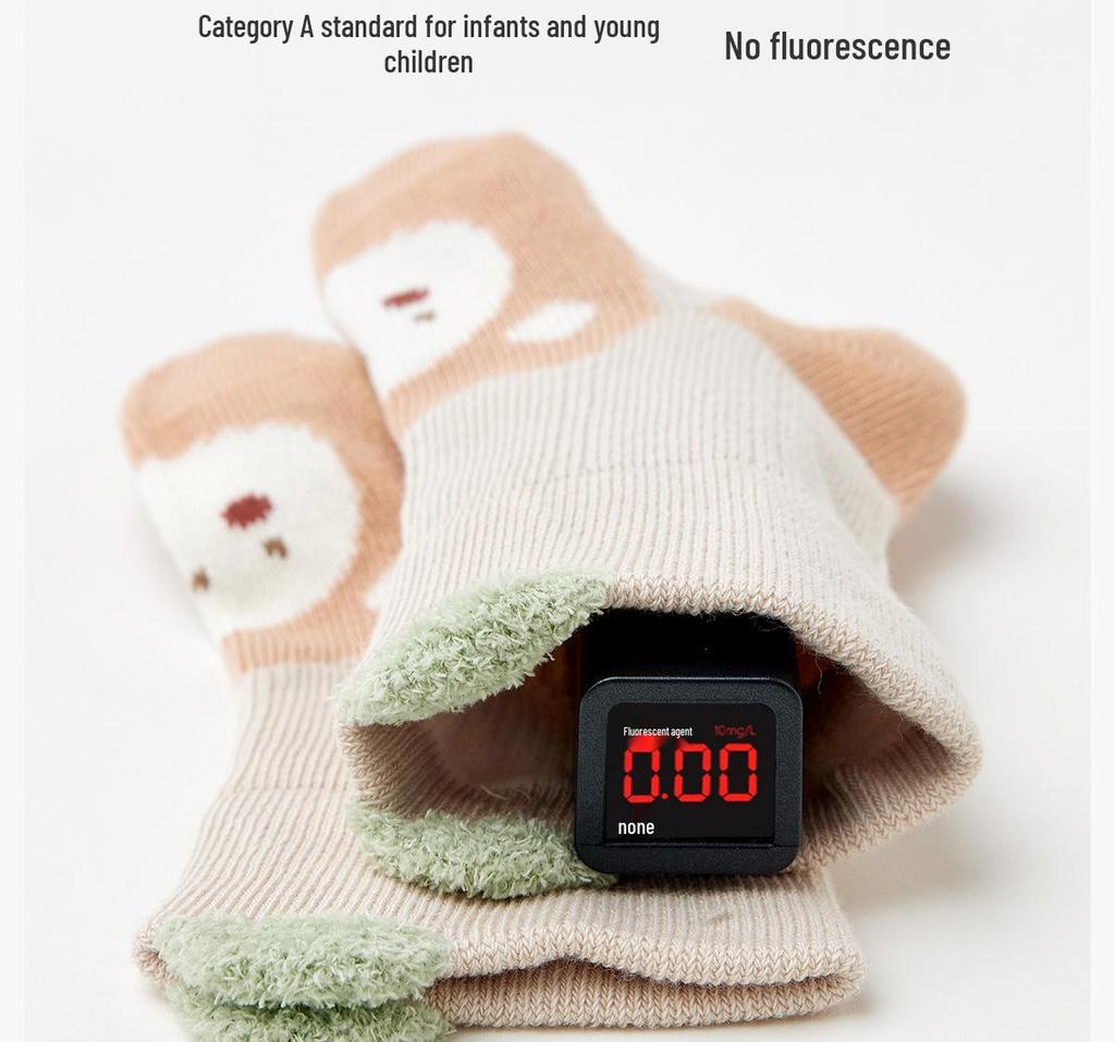 Baby Non-Slip Cartoon Cotton Socks for Newborns - Warm, Cold-Proof Walking Socks for Spring, Autumn, and Winter