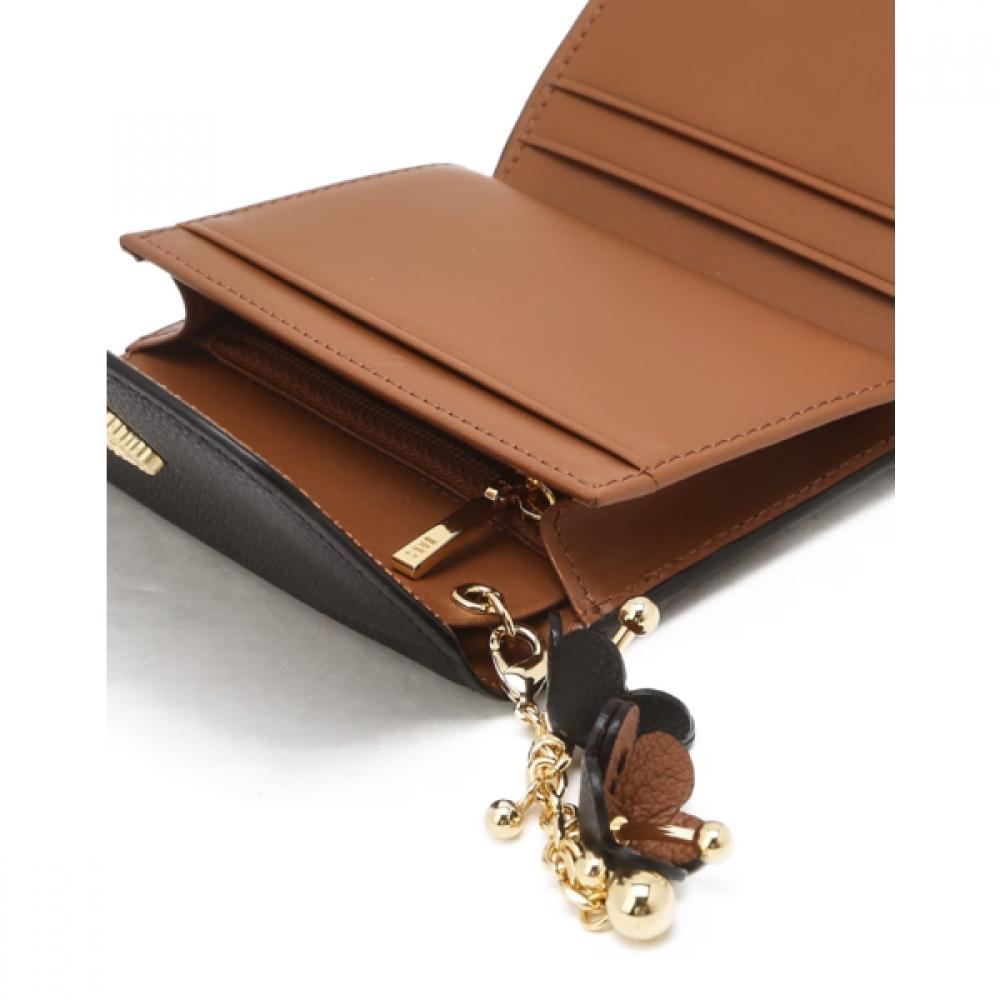 Daks Azalea Black Leather Dd Decoration Wallet