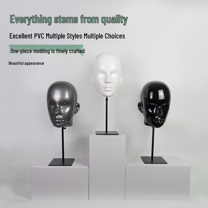 Kawakami PVC Display Head Stand for Hats, Eyewear, Accessories, Wigs, and Headphones