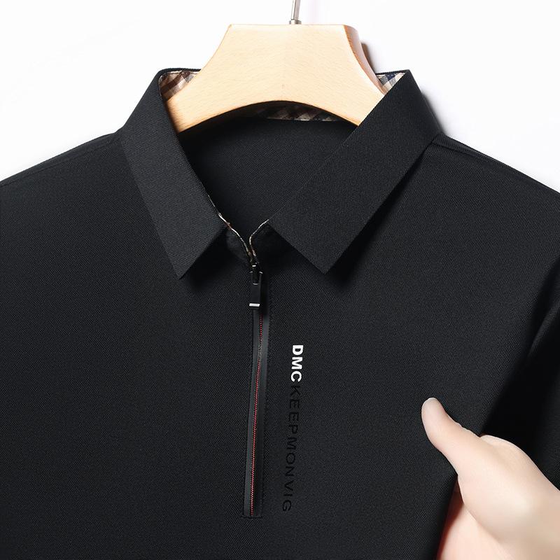 

Футболка с длинным рукавом для папы, мужская футболка с принтом на лацканах, поло, футболка 4XL