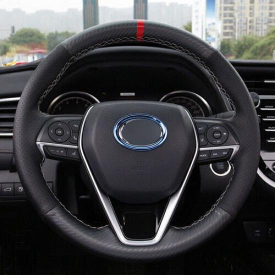 1pc Inner Steering Wheel Horn Ring Trim For Toyota Camry 2018-2023 Blue Titanium