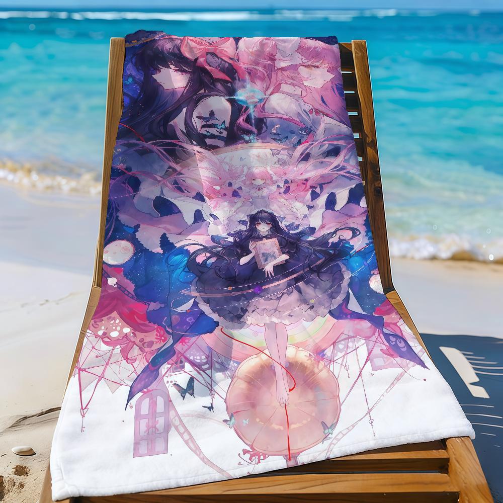 Anime Puella Magi M-Madoka Magica-S Towel Sports Quick Dry Travel Camping Gear Sandproof Soft Light Large Beach Towel