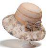 Eleganti Cappelli a Tesa Larga Floreali da Donna, Cappello a Secchiello Leggero e Traspirante per Primavera/Estate, Cappello da Pesca con Tesa Larga e Protezione UV con Dettaglio Floreale