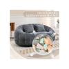 Sofa Bean Bag Loveseat Recliner durable et confortable (Chenille grise)