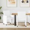 Dining Room Chairs with Casters 2 pcs White 57 x 66 x 94 cm