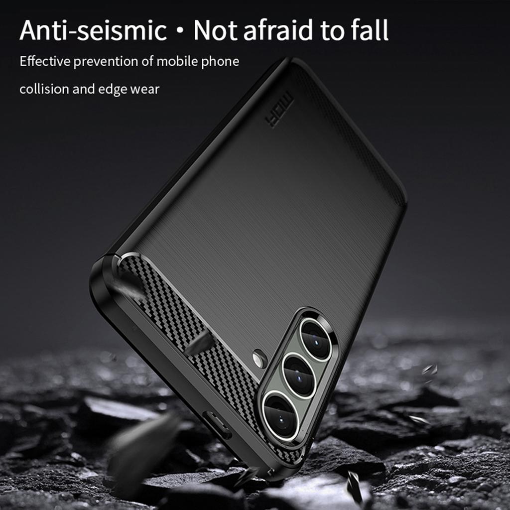 MOFI JK TPU Series-1 For Samsung Galaxy S24+ Slim-Fit TPU Case Carbon Fiber Texture Phone Cover