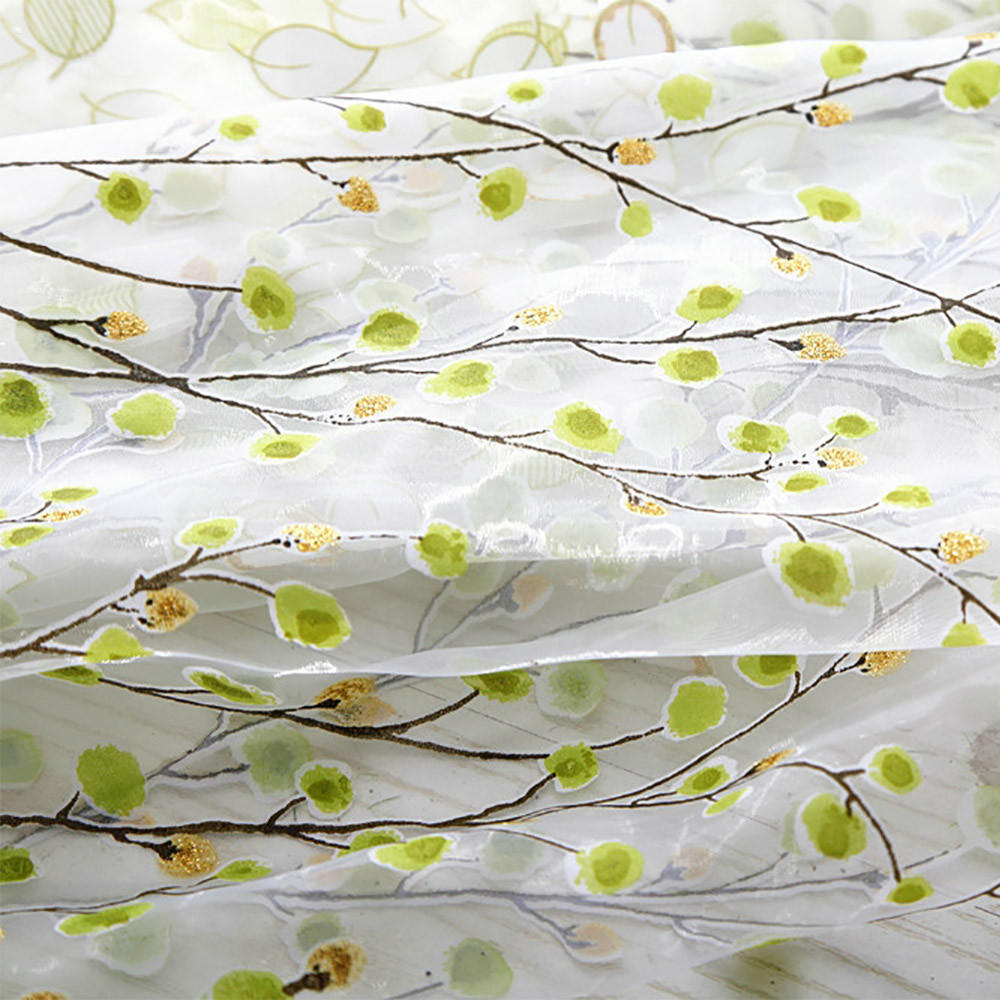 Wintersweet Curtain Tulle Window  Voile Drape Valance 1Panel Fabric