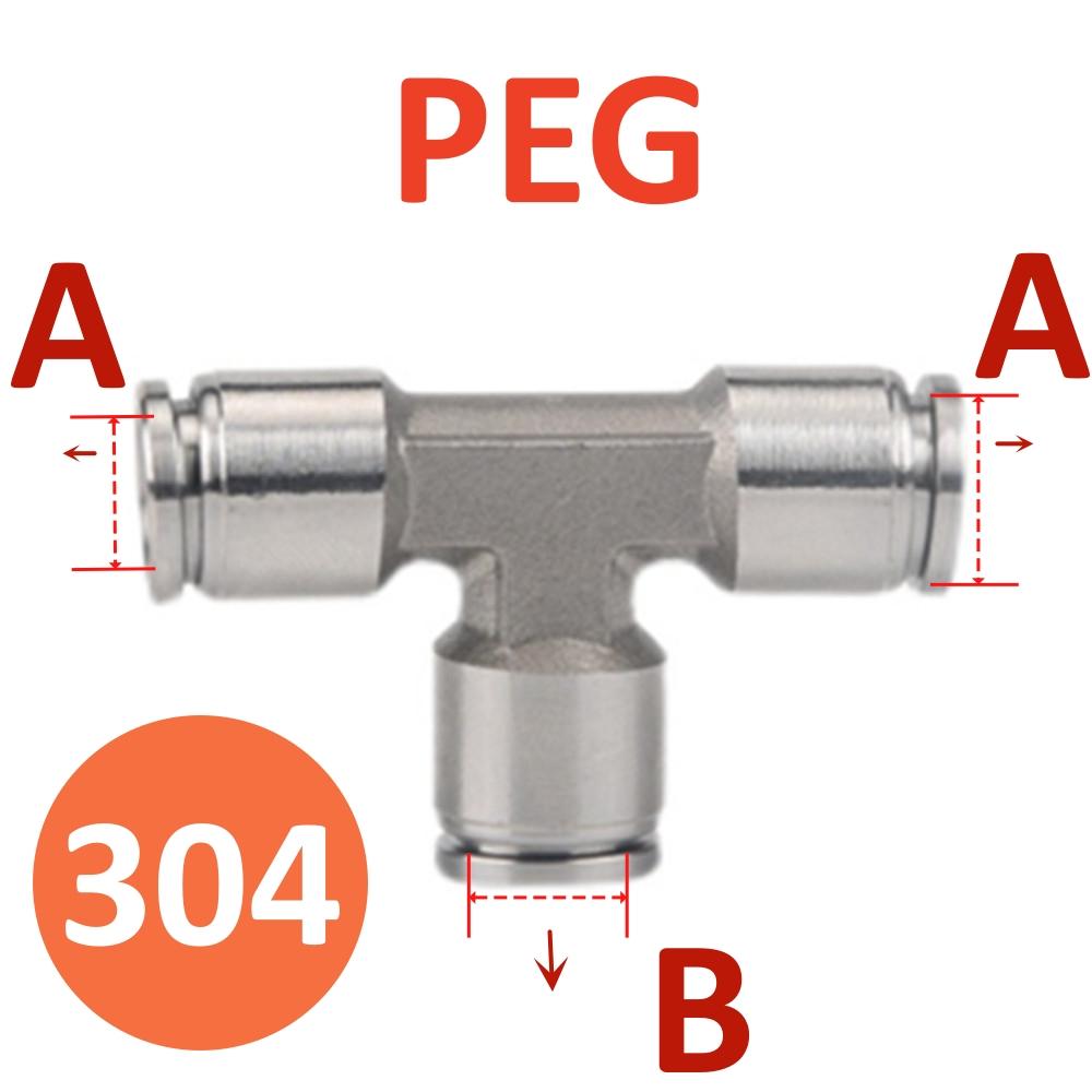 1PCS PU PG PY PW PE PEG 304 stainless steel metal Pneumatic Fittings Pipe Connector Tube 4 6 8mm OD Hose Reducing 10 12 14 16mm