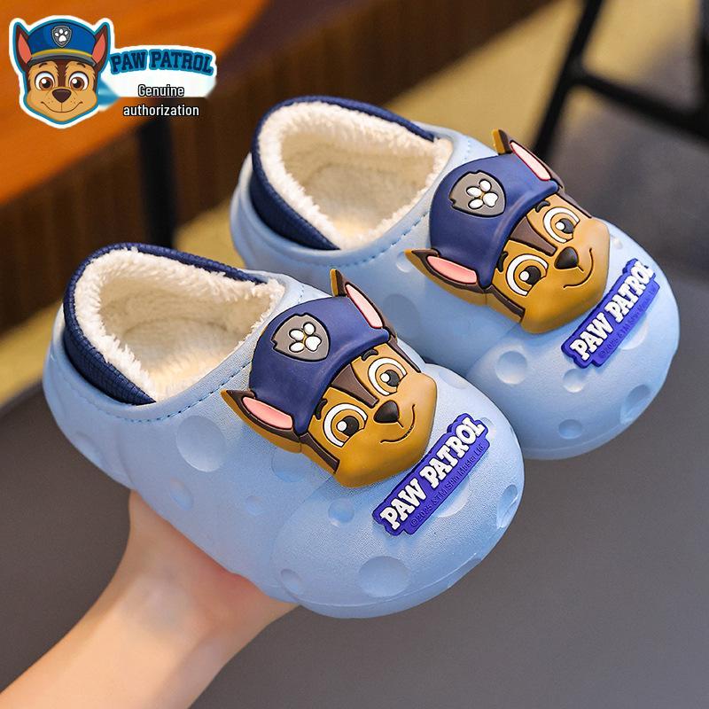 Paw Patrol Kids' Winter Waterproof Cotton Slippers: Cute, Anti-Slip, Closed-Toe Shoes for Boys & Girls