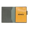 Rhodia 12 with Pen Genuine Leather In Includes One Notebook No. Cover, Horizontal, Holder, (Made Japan), (Antique)