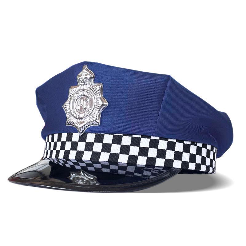 US Police Costume Hat: Octagonal Role-Playing Accessory
