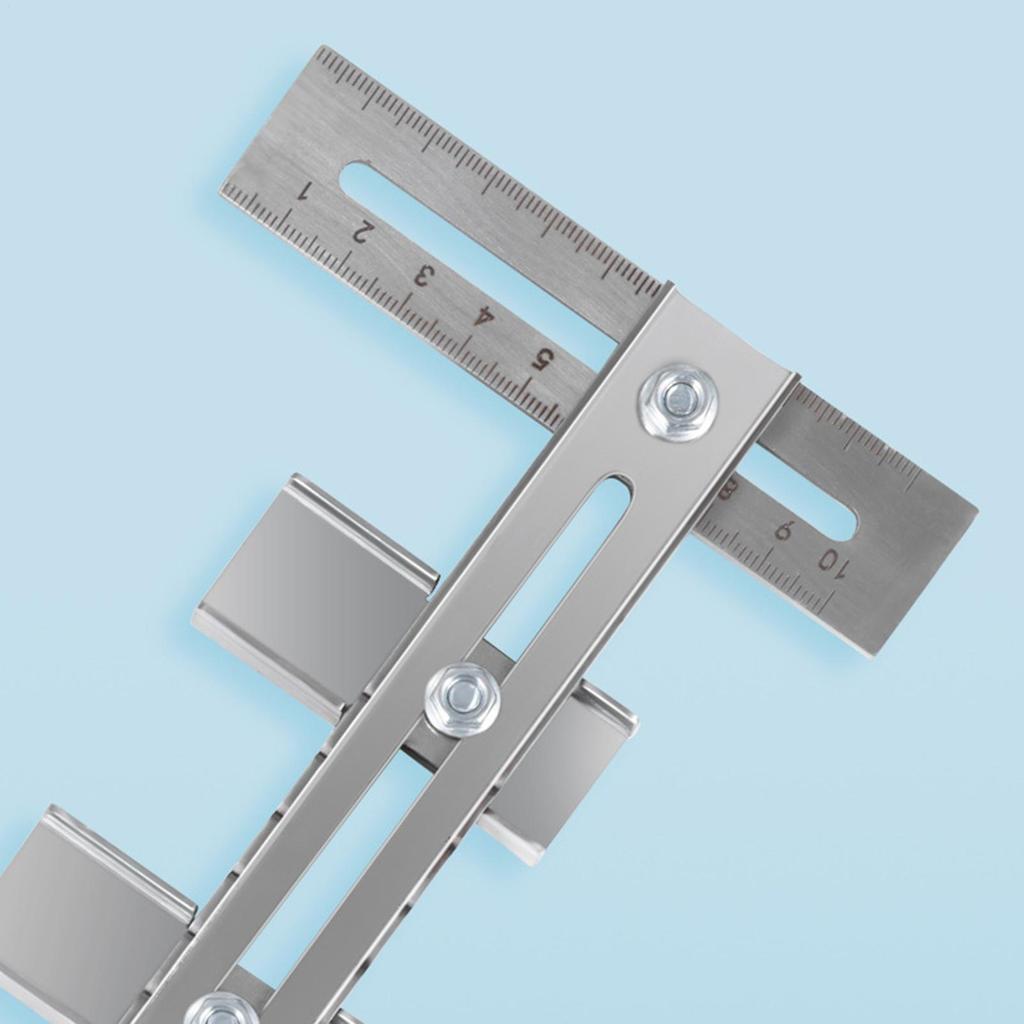 Wardrobe Installation Ruler Adjustable Template Jig Positioning Hole Opener For Professional Carpenters Enthusiasts Door