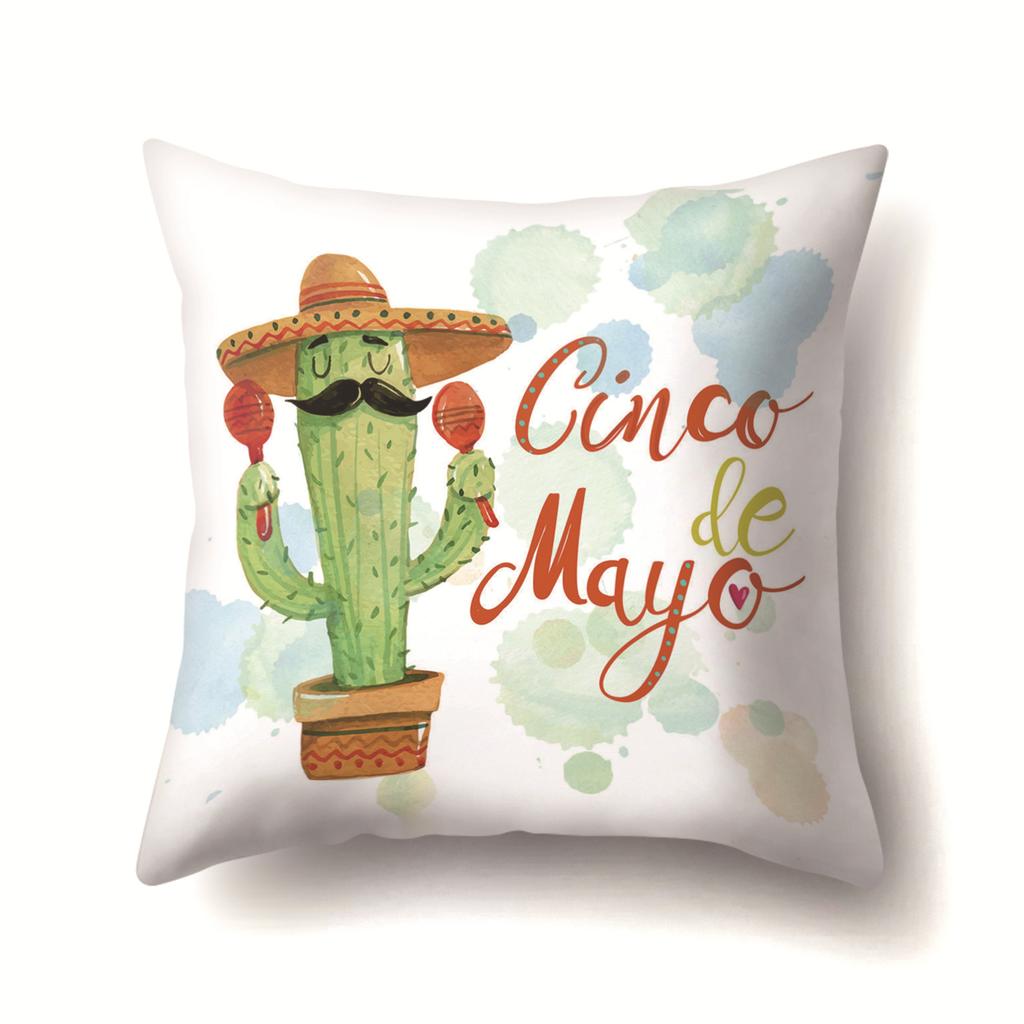 Unicorn Cute Cactus Polyester Pillow Cover Cushion