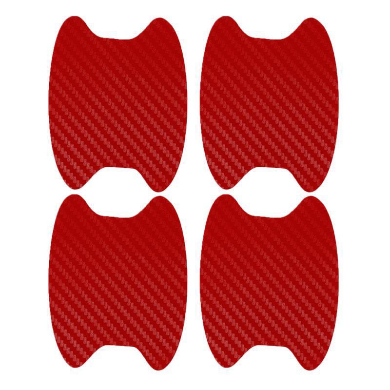 4pcs Carbon Fiber Car Door Handle Protective Stickers - A Style