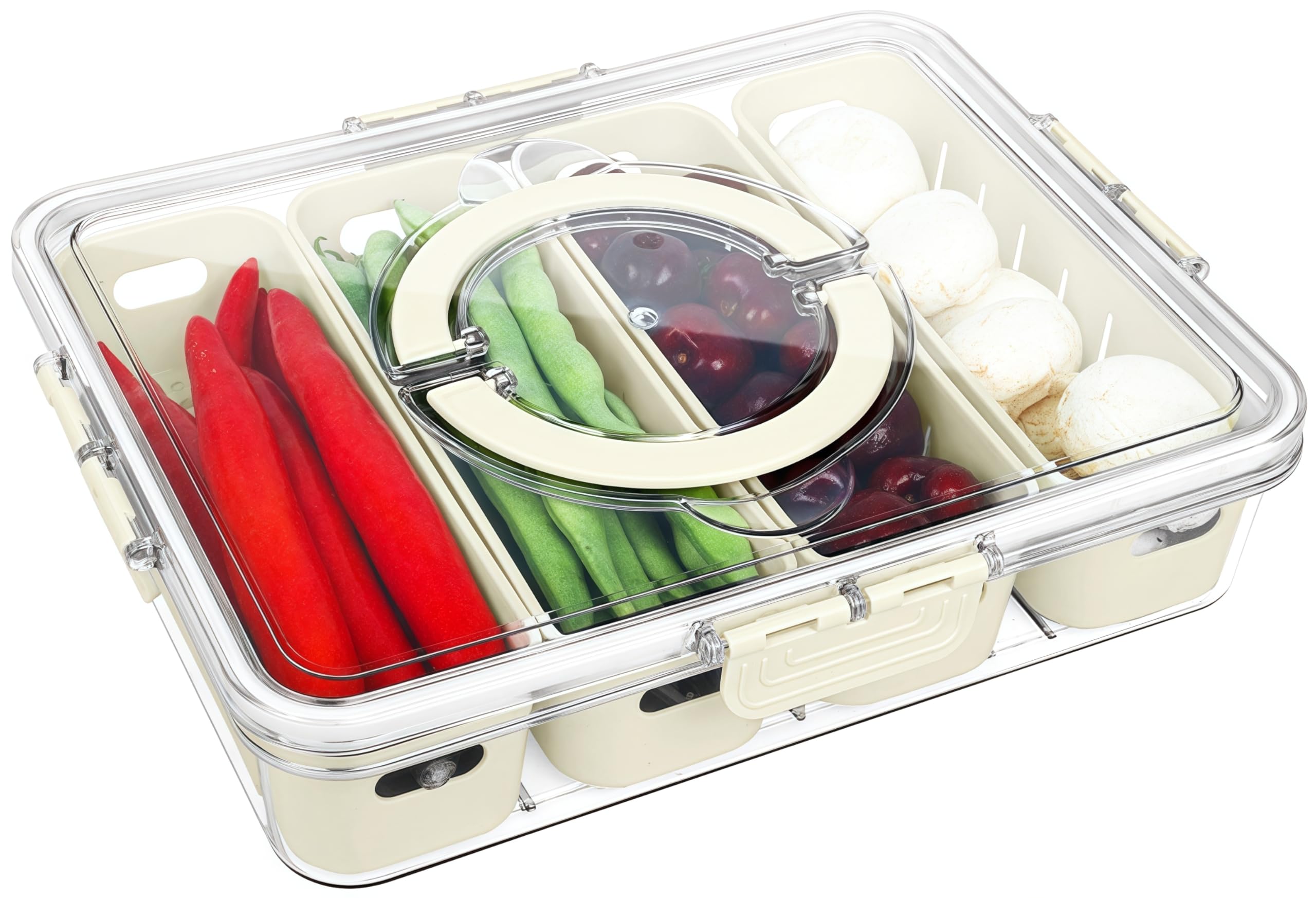 

Контейнер для хранения свежих продуктов для ланча для кемпинга С идеально подходит для классификационного хранения овощей и фруктов Силиконовый уплотнитель-замок В комплекте дренажная корзина