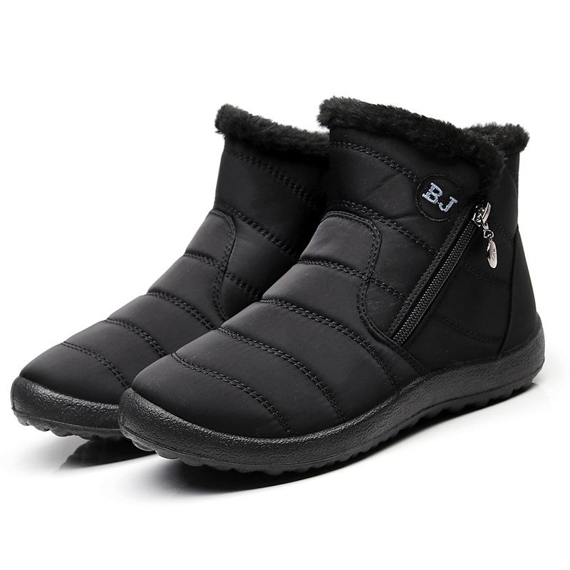 Women's Big Size Winter Warm Snow Boots Artificial Fur Lining Waterproof Ankle Boots Anti-slip Outdoor Shoes Hiking Mountaineering Sports Boots
