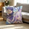 Anime Re Zero-O N-Natsuki Subaru  Square Double-Sided printed Pillow Case Bedroom Bedside Pillow Sofa Cushion Cover