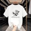 2025 Sommar Tryckt unisex Ny Bomull Rund Hals Märkes Kortärmad T-shirt Topp Mångsidig Ins unisex T-shirt
