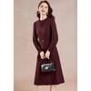Elegant Spliced Faux Two-Piece Midi Dress