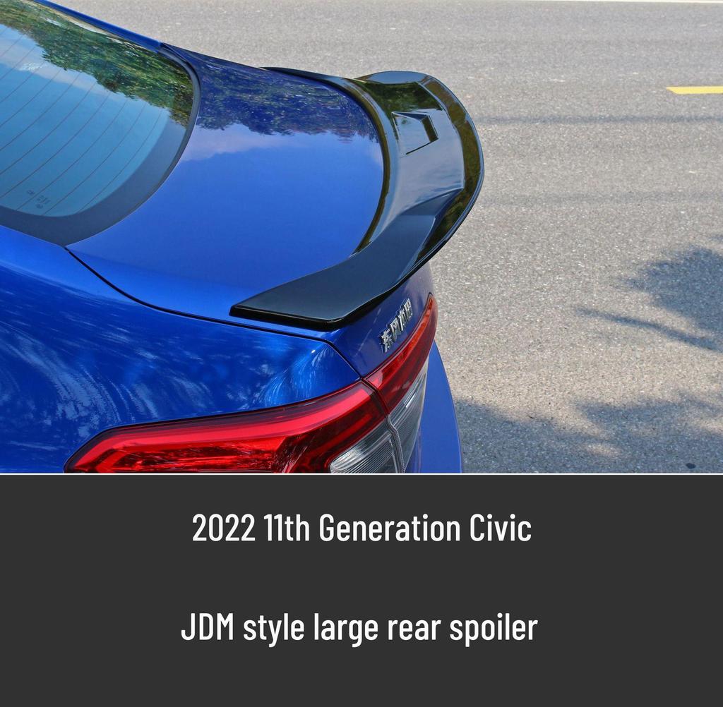Îmbunătățiri pentru Honda Civic generația a 11-a 2022: buza frontală, eleron spate, splitter, jaluzele, bară spate.