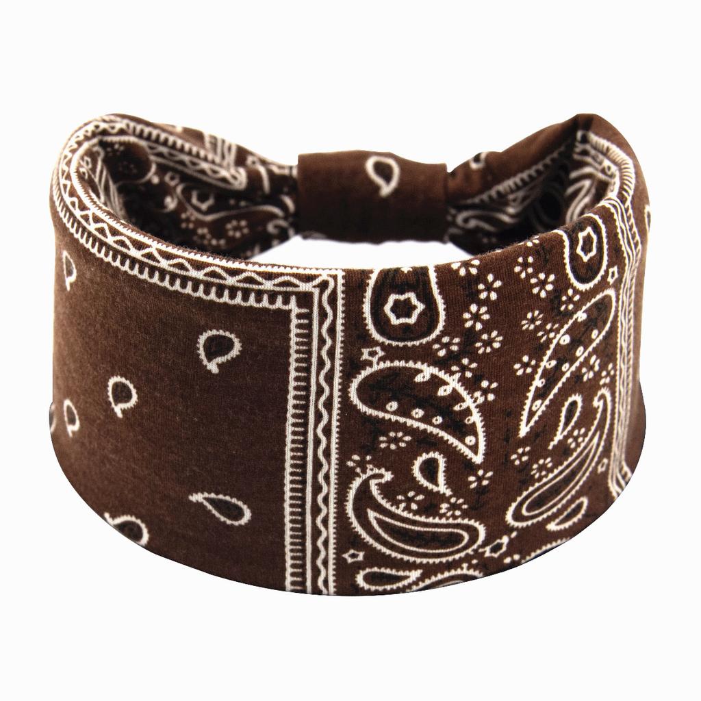 Bohemian Cashew Yoga Übung Stirnband Anti Schweiß und Feuchtigkeit Absorbieren Elastische Baumwolle Stirnband Knoten Stirnband