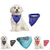 Adjustable Pet Dog Puppy Cat Neck Scarf Bandana With Leather Collar Neckerchief