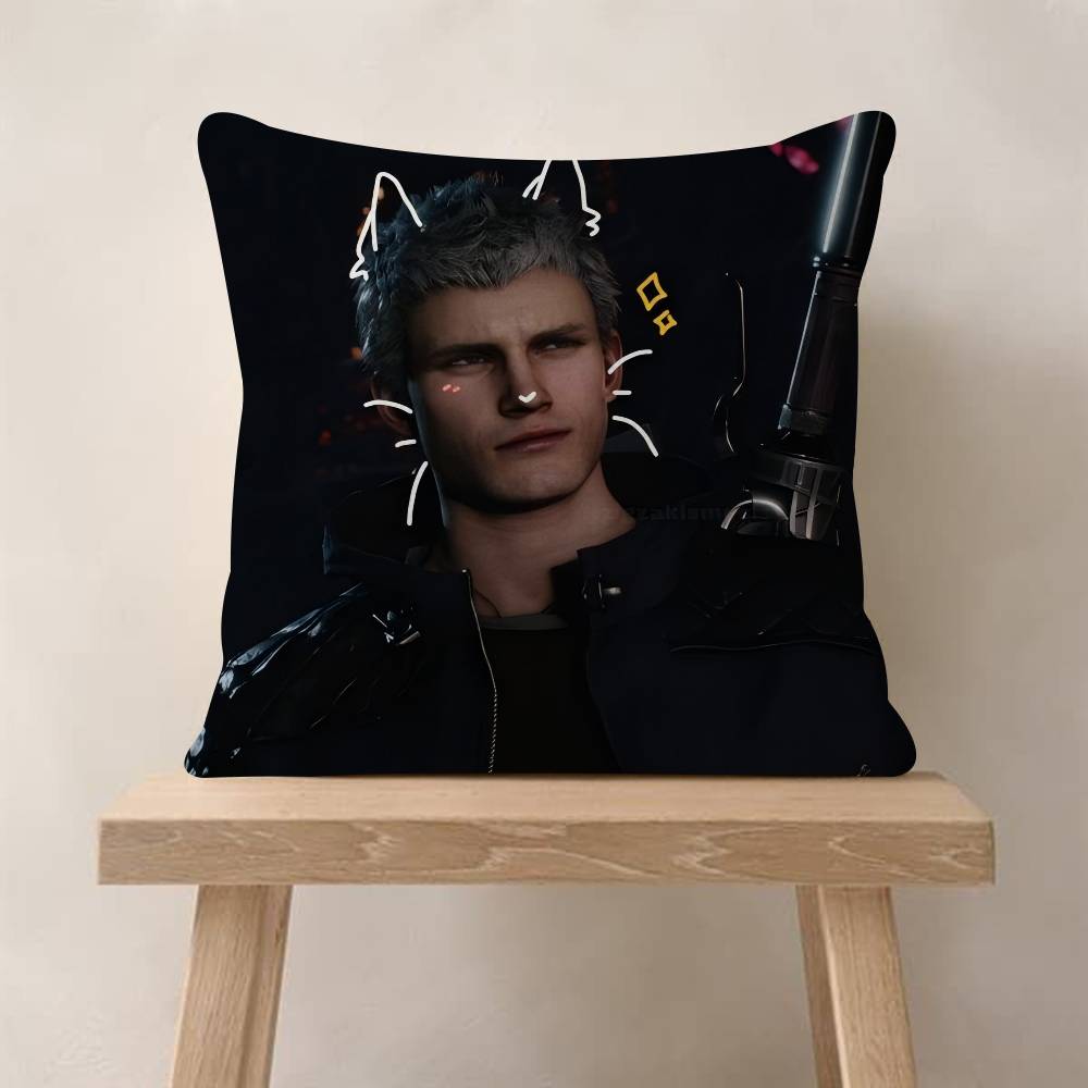 Vergil D-Devil May C-Cry Office Cushion Pillowcase Car Cushion Cover45X45CM Lumbar Pillowcase Sofa Pillowcover
