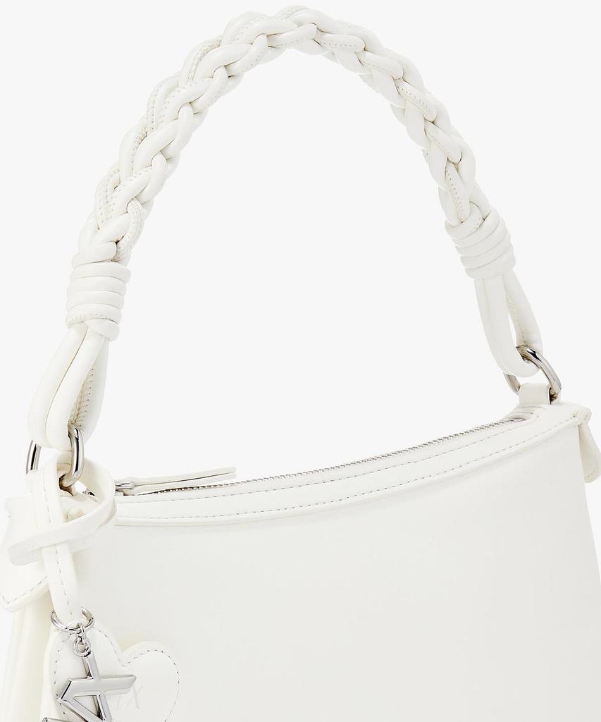 Armani Exchange Women'S Small Braided Handle Shoulder Bag _Off White_A426170511